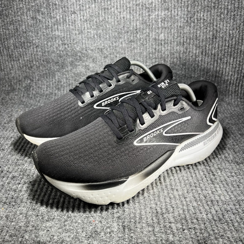 Brooks Glycerin GTS 21 Mens Size 10.5 Black White Oreo Running Shoes 1104201D090